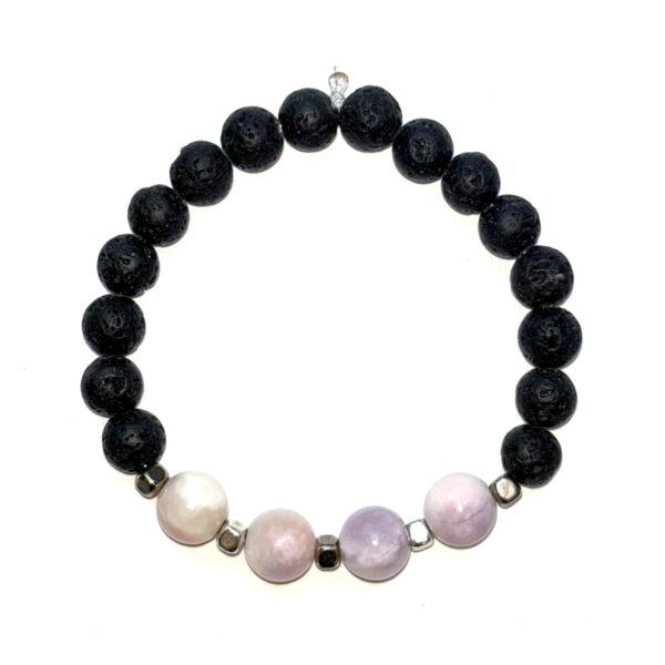 Gemstone Crystal Lava Rock Bracelet