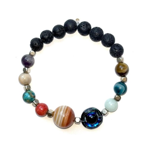 Gemstone Crystal Lava Rock Bracelet